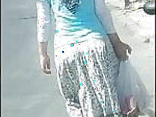 A brief look at a Turkish woman’s private parts.